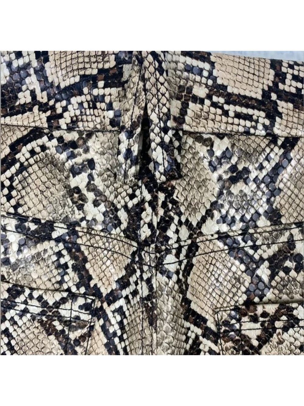 Good American Good Classic Snake Print Faux Leather Pant 4 / 27 EUC - Picture 9 of 11